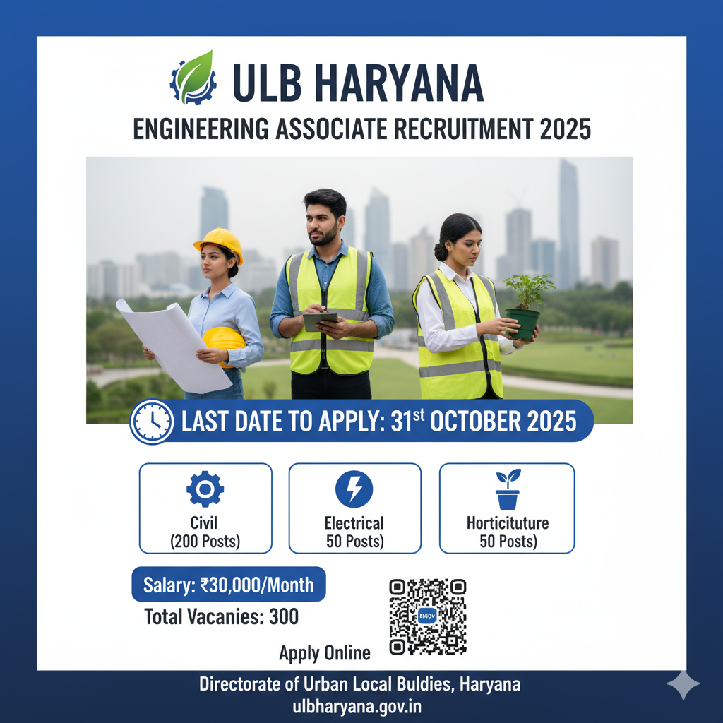 ULB Haryana Engineering Associate Recruitment 2025: