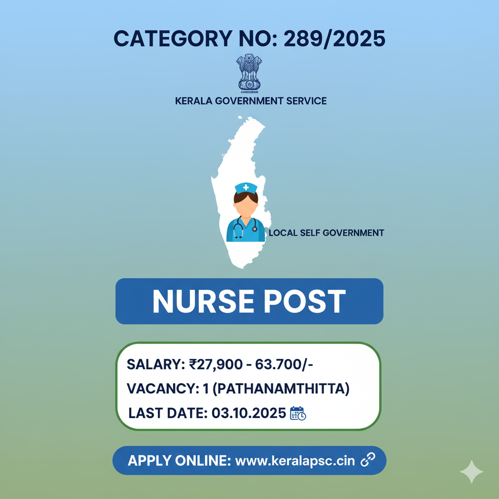 Kerala Nurse Recruitment 2025