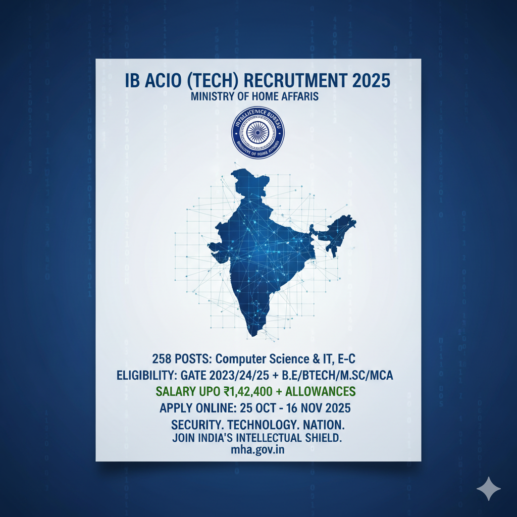 IB ACIO (Tech) Recruitment 2025