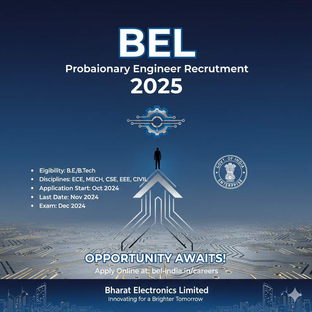 BEL Probationary Engineer Recruitment 2025: