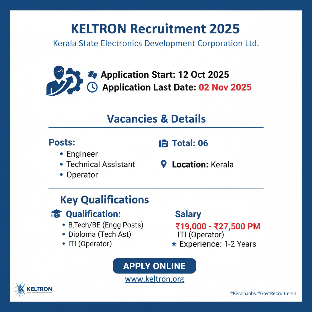 KELTRON Recruitment 2025