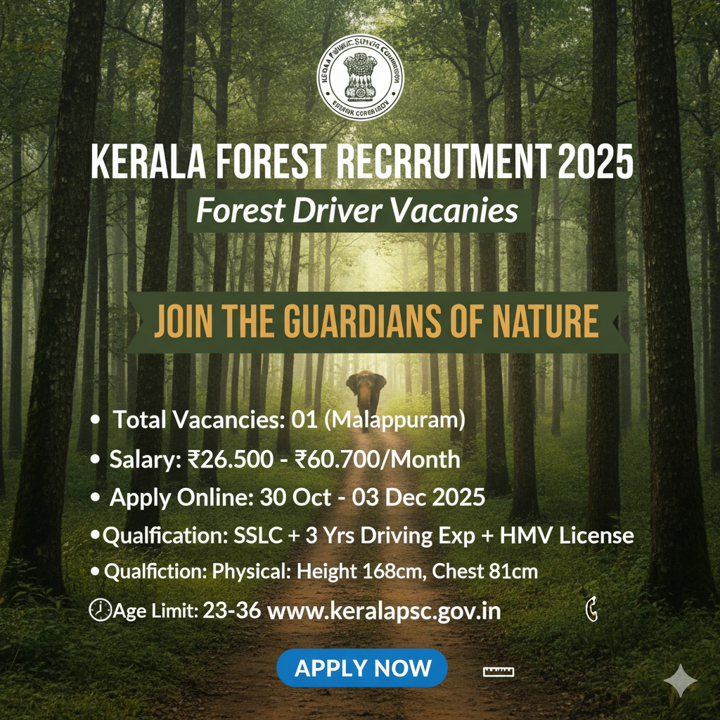 Kerala Forest Recruitment 2025