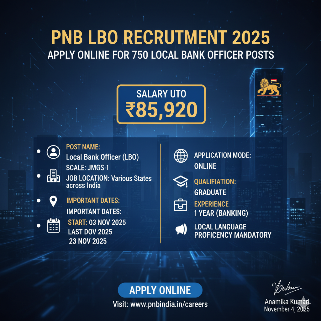 PNB LBO Recruitment 2025