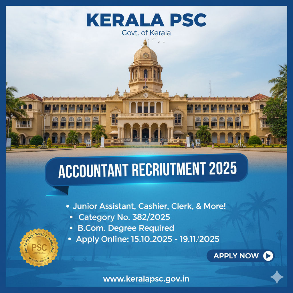 Kerala PSC Accountant Recruitment 2025