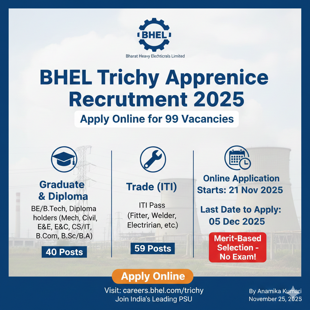 BHEL Trichy Apprentice Recruitment 2025