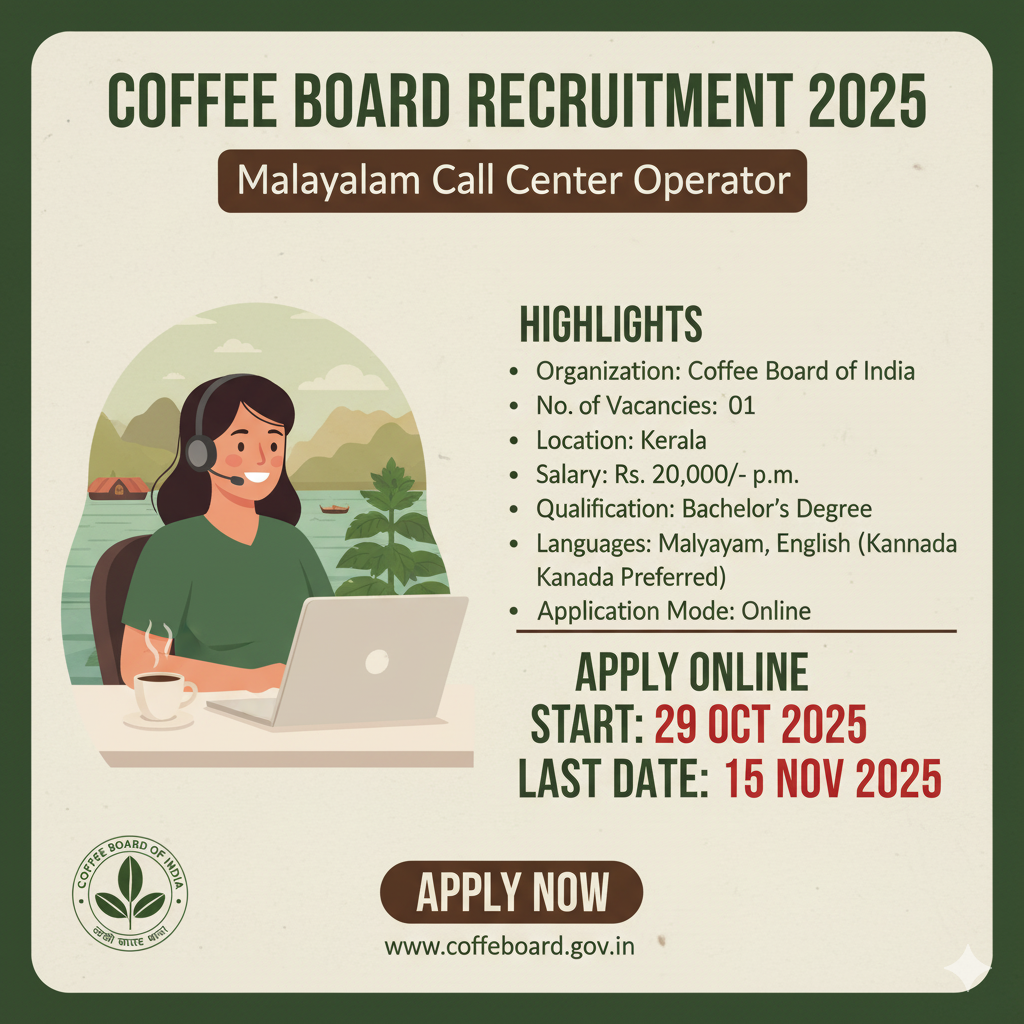 the Coffee Board Recruitment2025