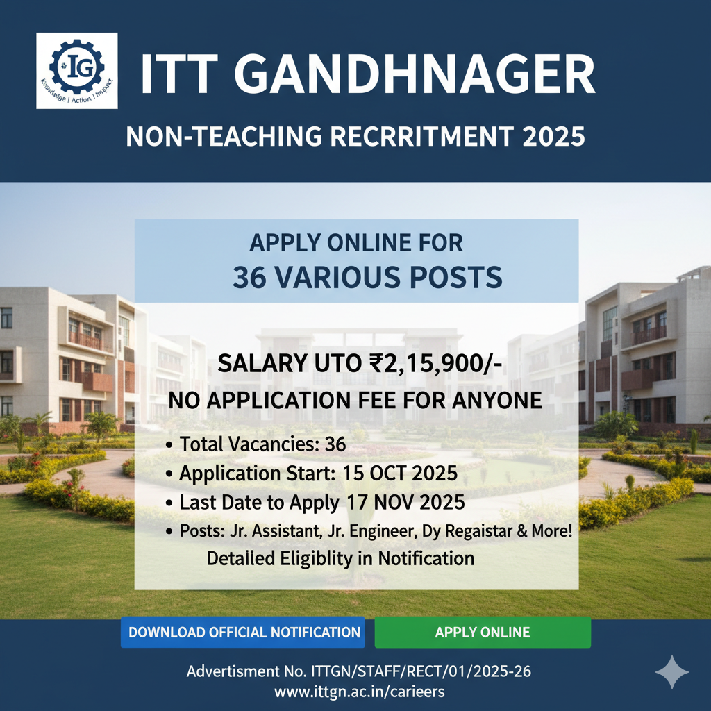 IIT Gandhinagar Non-Teaching Recruitment 2025